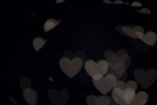 Exemple 2 de prise de vue de bokeh en forme de cœur.