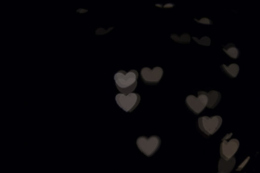 Exemple 3 de prise de vue de bokeh en forme de cœur.