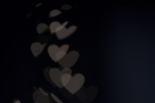 Exemple 4 de prise de vue de bokeh en forme de cœur.