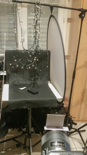 Illustration du setup pour la réalisation des photos de bokeh.