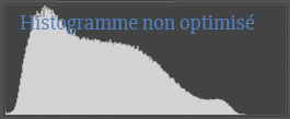Représentation d'un histogramme équilibré, mais non optimisé.