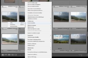 Accessibilité à l'outil de fusion HDR dans Lightroom via le menu contextuel