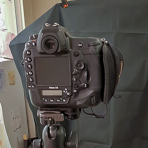 Photo du setup pour le prise de vue des effets de lens-flare