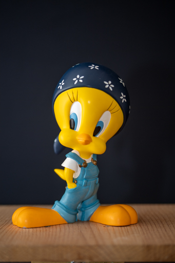 Exemple d'éclairage au flash cobra placé sur le sabot de l'appareil photo orienté vers la gauche