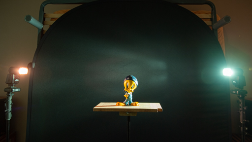 Exemple de setup de flashes déporté avec gélatines