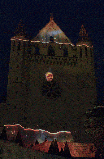 illustration de l'animation des fresques lumineuses